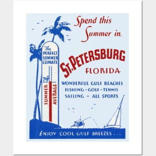 1940s St. Petersburg Florida Posters and Art